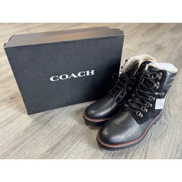 NWT | Coach Leather Hiking Boots - Picture 1 of 5